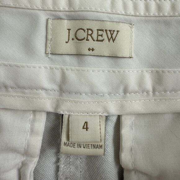 J Crew Women's Chino Shorts Light Gray 100% Cotton Size 4 - Picture 3 of 11